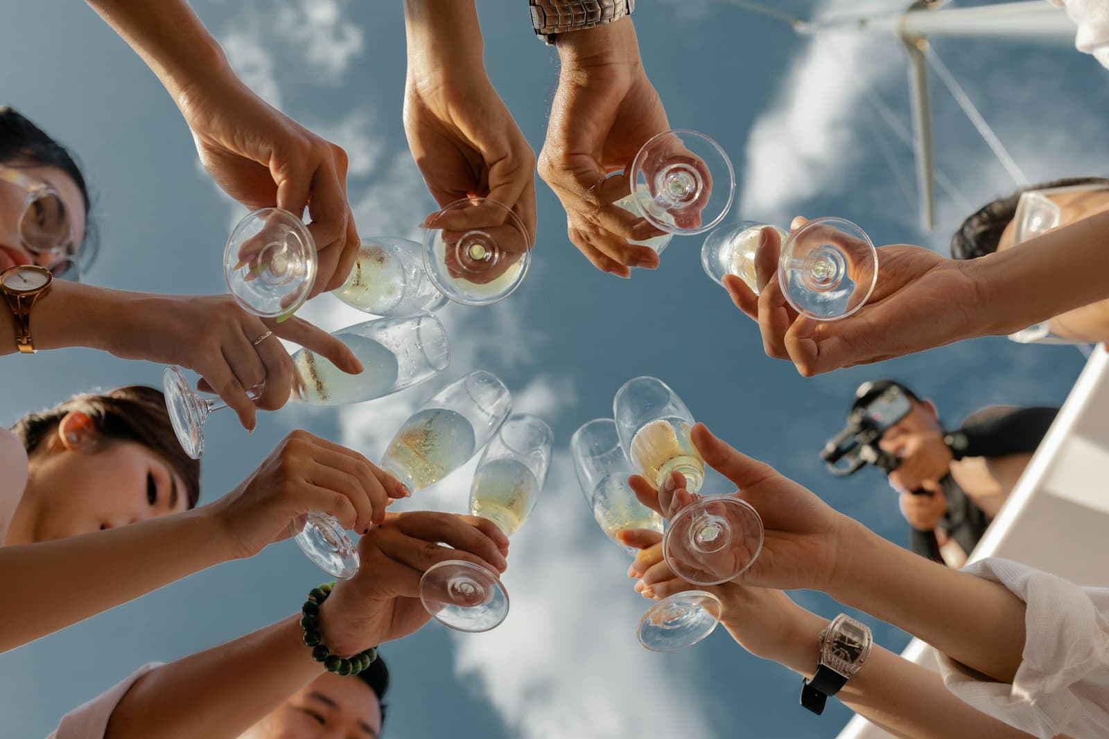 Guests celebrating aboard